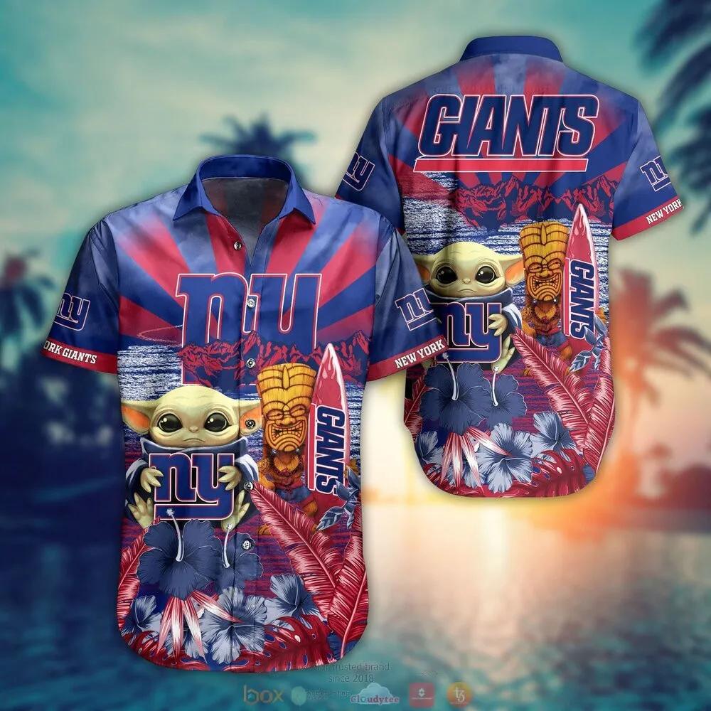 News Yorks Giants Baby Yoda Hawaiian Shirt, NFL Hawaiian Shirt Moonbestprint