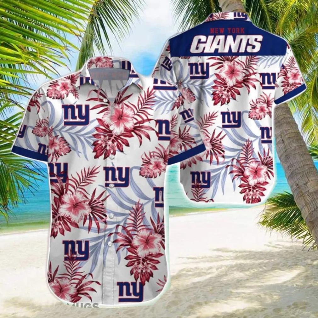 News Yorks Giants Beach Pattern Hawaiian Shirt, NFL Hawaiian Shirt Moonbestprint