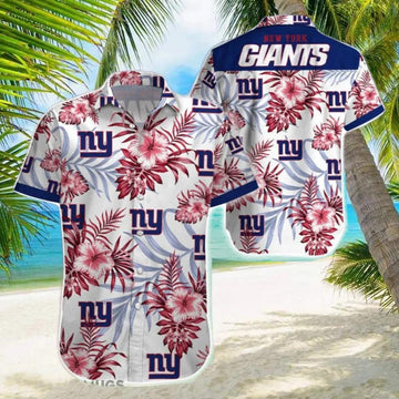 News Yorks Giants Beach Pattern Hawaiian Shirt, NFL Hawaiian Shirt Moonbestprint