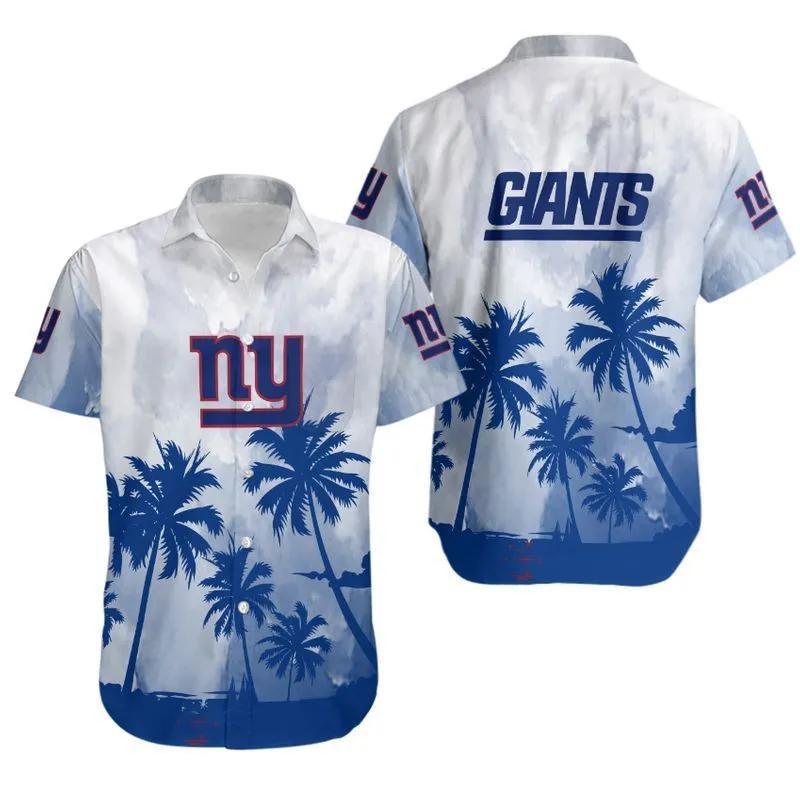 News Yorks Giants Coconut Tree Hawaiian Shirt, NFL Hawaiian Shirt Moonbestprint