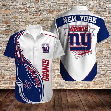 News Yorks Giants Football Logo Limited Edition Hawaiian Shirt, NFL Hawaiian Shirt Moonbestprint