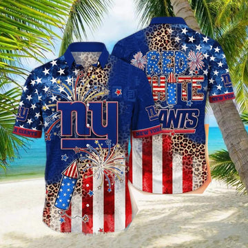 News Yorks Giants Independence Day Hawaiian Shirt, NFL Hawaiian Shirt Moonbestprint