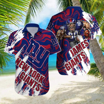 News Yorks Giants Mascot Strong Hawaiian Shirt, NFL Hawaiian Shirt Moonbestprint