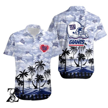 News Yorks Giants NFL Beach Aloha Hawaiian Shirt, NFL Hawaiian Shirt Moonbestprint