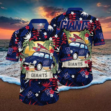 News Yorks Giants NFL Flowers Unique Gift Hawaiian Shirt, NFL Hawaiian Shirt Moonbestprint