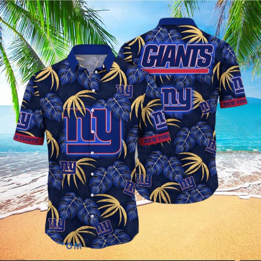 News Yorks Giants NFL Leaves Tropical Hawaiian Shirt, NFL Hawaiian Shirt Moonbestprint