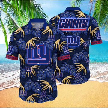 News Yorks Giants NFL Leaves Tropical Hawaiian Shirt, NFL Hawaiian Shirt Moonbestprint