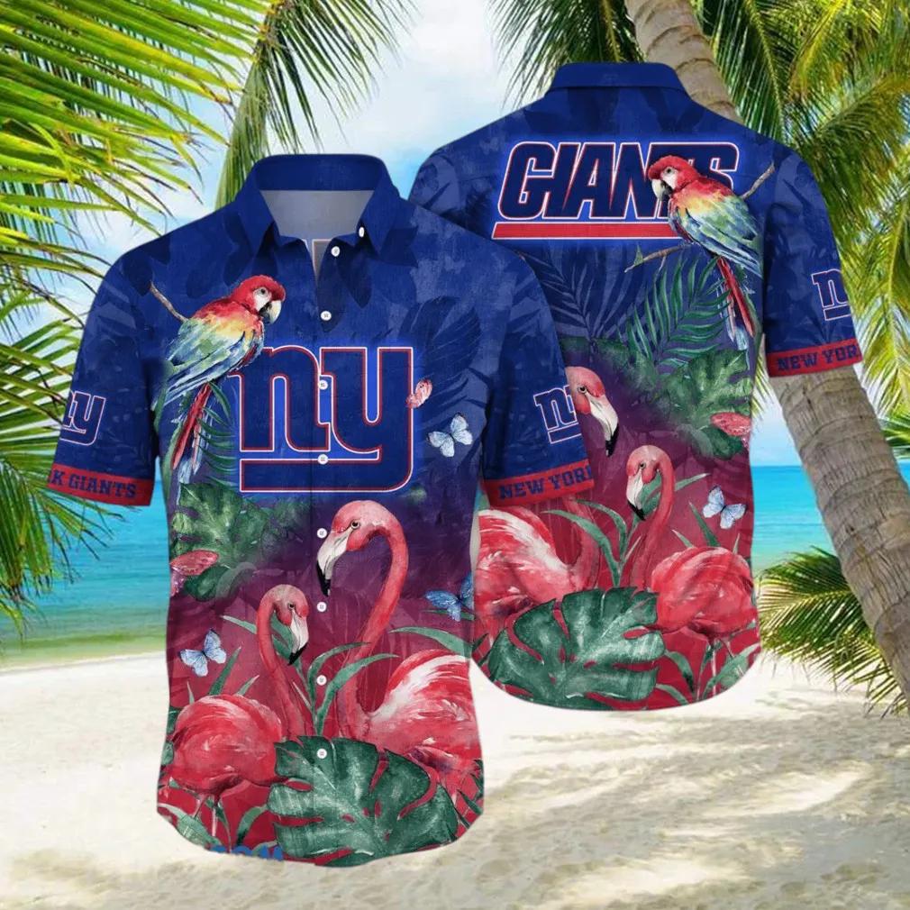 News Yorks Giants NFL Leaves Tropical Unique Hawaiian Shirt, NFL Hawaiian Shirt Moonbestprint