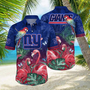 News Yorks Giants NFL Leaves Tropical Unique Hawaiian Shirt, NFL Hawaiian Shirt Moonbestprint