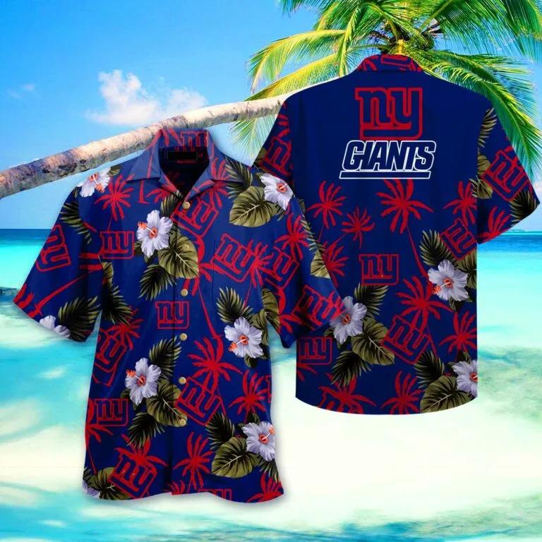 News Yorks Giants Navy Background Hawaiian Shirt, NFL Hawaiian Shirt Moonbestprint