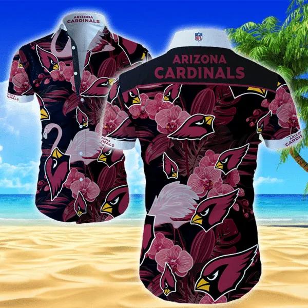 Nfl Arizona Cardinals Classic Premium Hawaiian Graphic Print Short Sleeve Hawaiian Shirt, NFL Hawaiian Shirt Moonbestprint