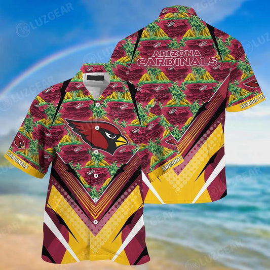 Nfl Arizona Cardinals Team Beach Shirt For Sports Cardinals Fans Hawaiian Shirt, NFL Hawaiian Shirt Moonbestprint