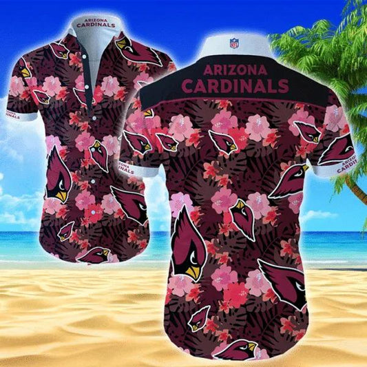 Nfl Arizona Cardinals Trendy Sport Hawaiian Graphic Print Short Sleeve Hawaiian Shirt, NFL Hawaiian Shirt Moonbestprint