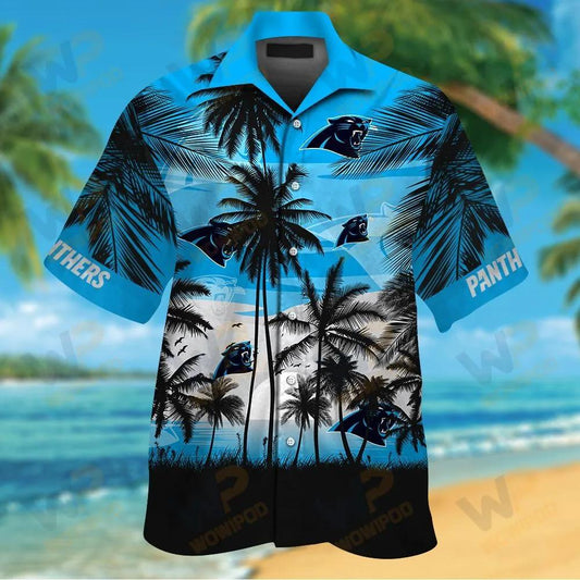 Nfl Carolina Panthers Tropical Hawaiian Shirt, NFL Hawaiian Shirt Moonbestprint