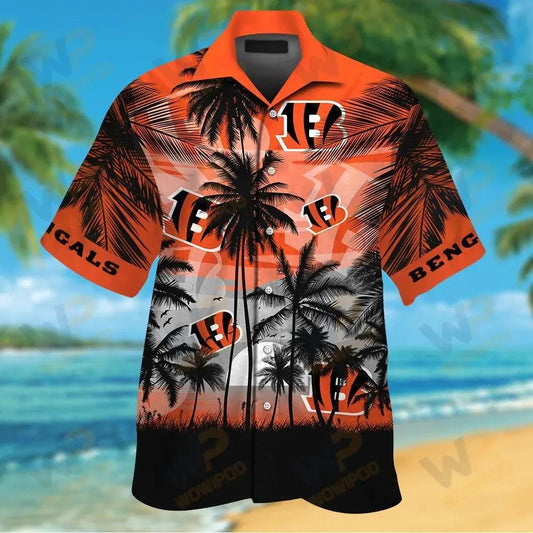 Nfl Cincinnati Bengals Tropical Hawaiian Shirt, NFL Hawaiian Shirt Moonbestprint