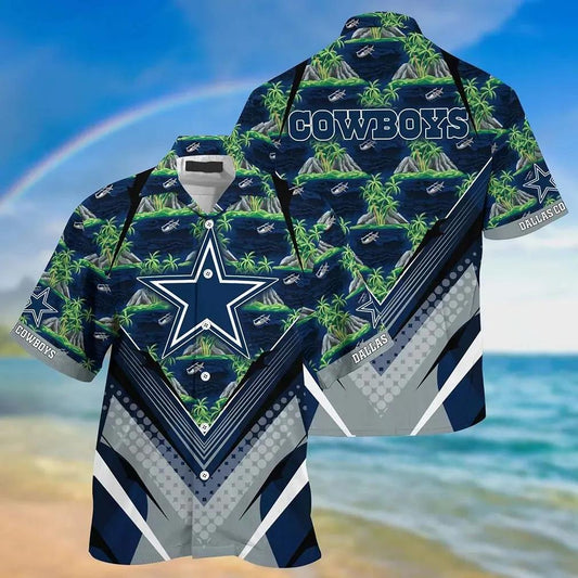 Nfl Dallas Cowboys Team Beach Shirt For Sports Cowboys Fans Hawaiian Shirt, NFL Hawaiian Shirt Moonbestprint