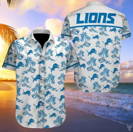 Nfl Detroit Lions Football Hawaiian Graphic Print Short Sleeve Hawaiian Shirt, NFL Hawaiian Shirt Moonbestprint