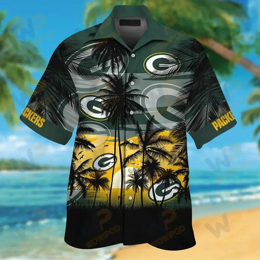 Nfl Green Bay Packers Tropical Hawaiian Shirt, NFL Hawaiian Shirt Moonbestprint