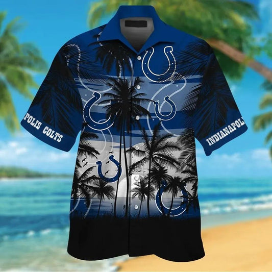 Nfl Indianapolis Colts Tropical Hawaiian Shirt, NFL Hawaiian Shirt Moonbestprint