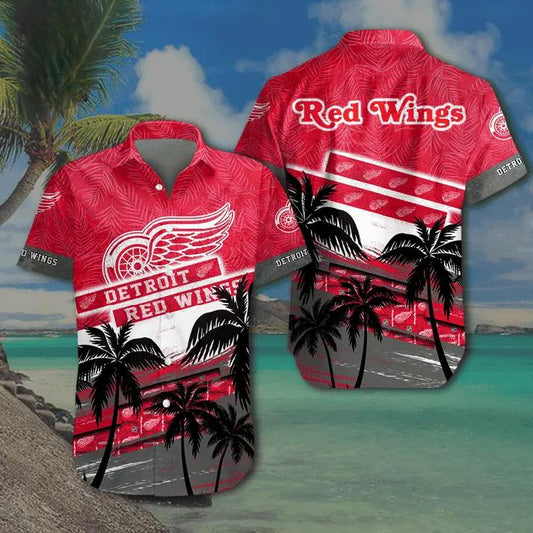 Nhl Detroit Red Wings Hawaiian Shirt 1, NHL Hawaiian Shirt Moonbestprint