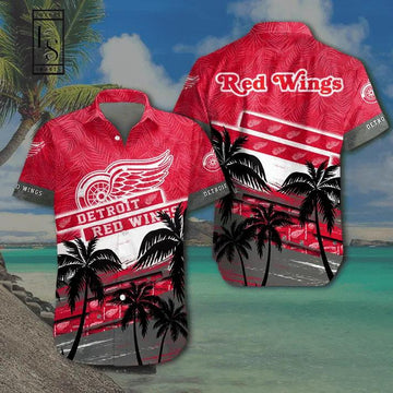 Nhl Detroit Red Wings Hawaiian Shirt, NHL Hawaiian Shirt Moonbestprint