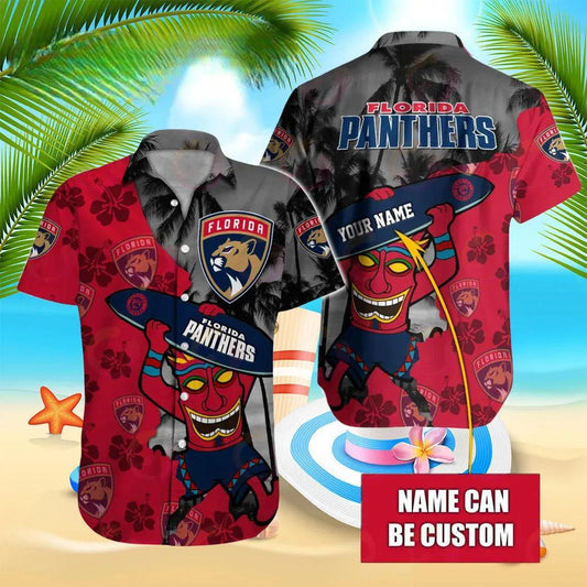 Nhl Florida Panthers Special Native Hawaiians Design Button Shirt, NHL Hawaiian Shirt Moonbestprint