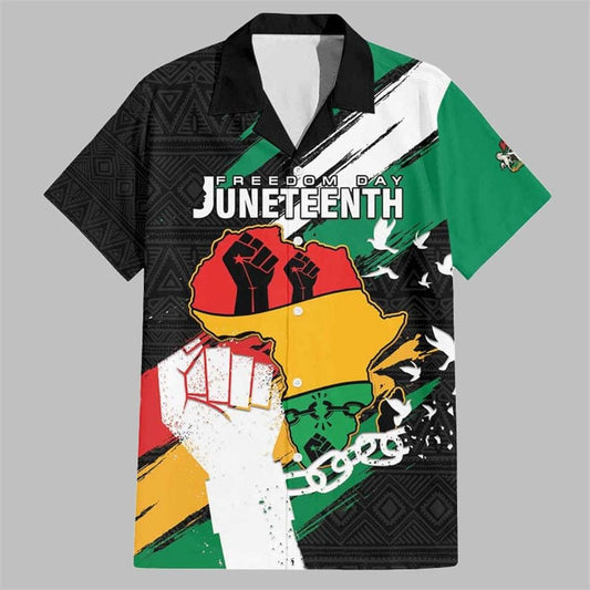 Nigeria Juneteenth Africa Map Hawaiian Shirt - Moonbestprint