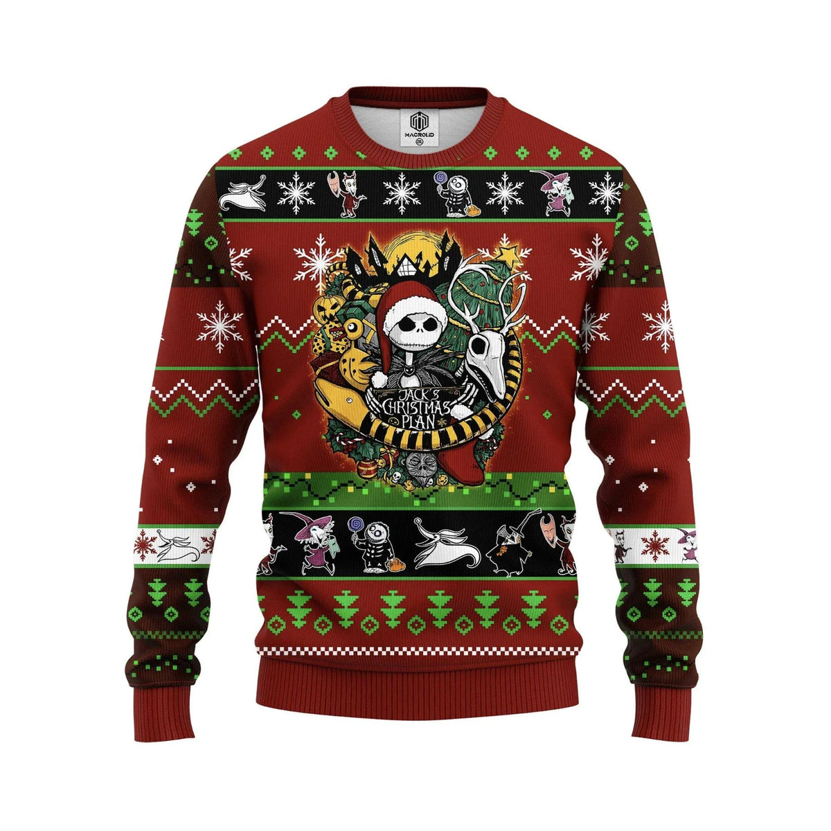 Night Before Christmas Ugly Christmas Sweater, Jack Skellington Ugly 3D Sweater Moonbestprint