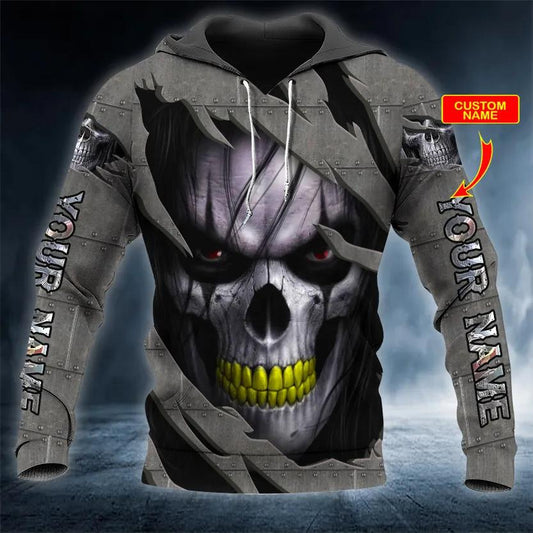 Night Stalker Skull Custom 3D Hoodie Moonbestprint