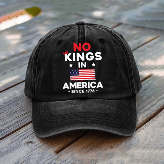 No King In America Since 1776 Printed Hat -Moonbestprint