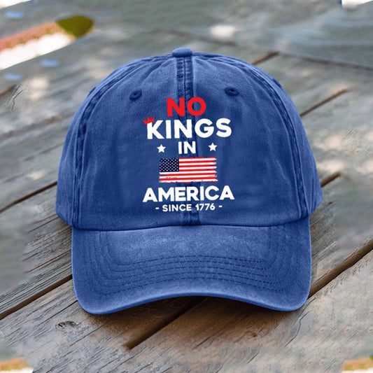 No King In America Since 1776 Printed Hat -Moonbestprint