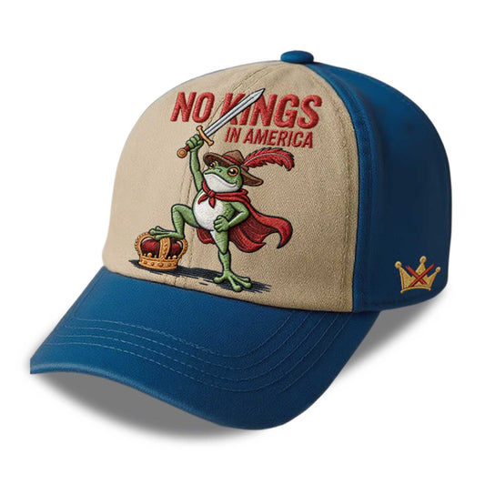 No Kings In America Portland Frog Baseball Cap -Moonbestprint