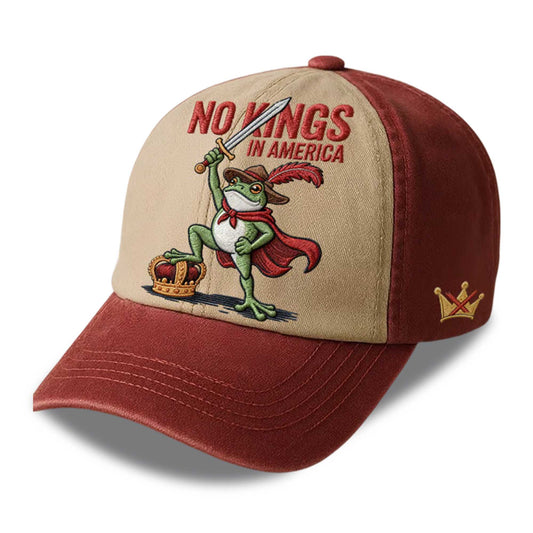 No Kings In America Portland Frog Baseball Cap -Moonbestprint