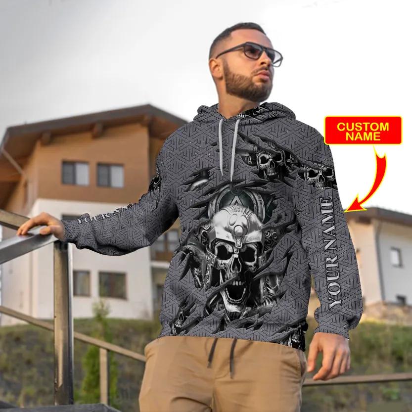 Norse Warrior Skull Viking Custom 3D Hoodie Moonbestprint
