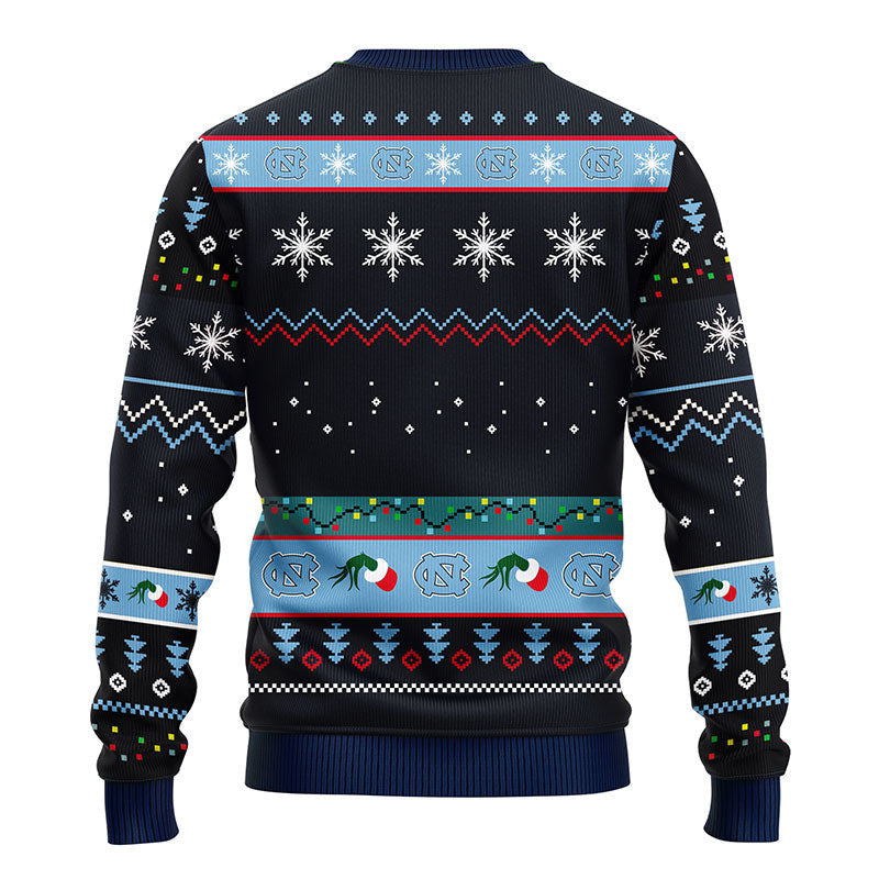 North Carolina Tar Heels 12 Grinch Xmas Day Ugly Christmas Sweater Moonbestprint
