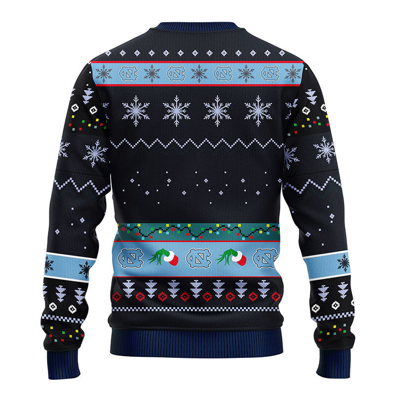 North Carolina Tar Heels Grinch Ugly Christmas Sweater Moonbestprint