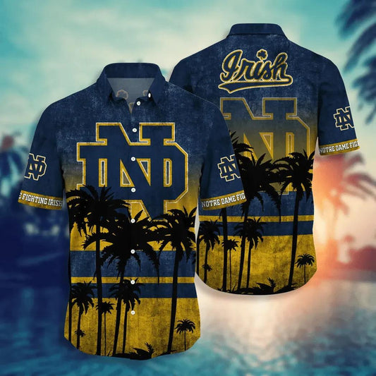 Notre Dame Fighting Irish Aloha Hawaiian Shirt, NCAA Hawaiian Shirt Moonbestprint