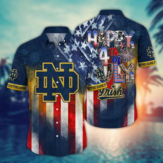 Notre Dame Fighting Irish NCAA Aloha Hawaiian Shirt, NCAA Hawaiian Shirt Moonbestprint