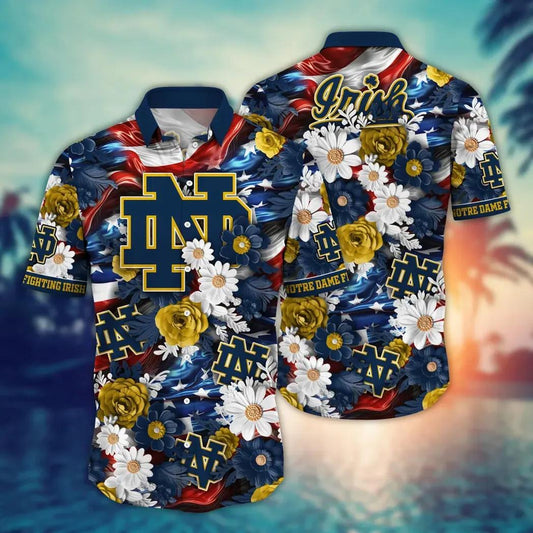Notre Dame Fighting Irish NCAA Aloha Hawaiian Shirt 1, NCAA Hawaiian Shirt Moonbestprint