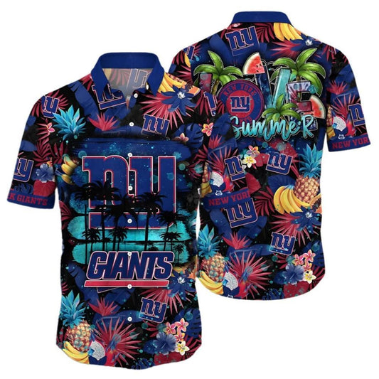 Ny Giants Hawaiian Shirt Mens Love Summer Aloha Shirt - Moonbestprint