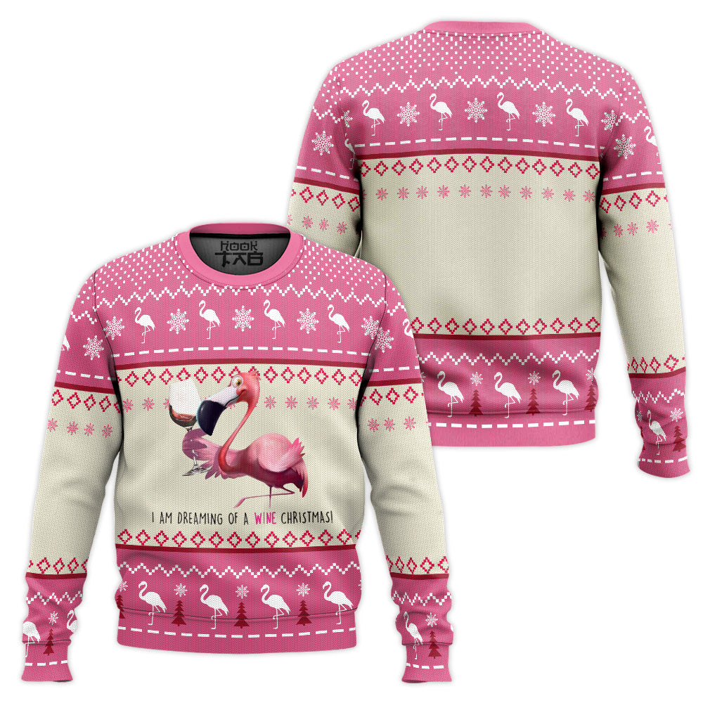 Pink Flamingo Ugly Christmas Sweater – Moonbestprint