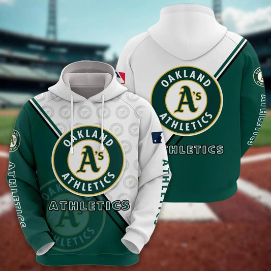 Oakland Athletics Logo 3D Clothing, MLB Hoodie Moonbestprint