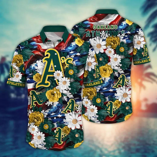 Oakland Athletics MLB Aloha Hawaiian Shirt, MLB Hawaiian Shirt Moonbestprint
