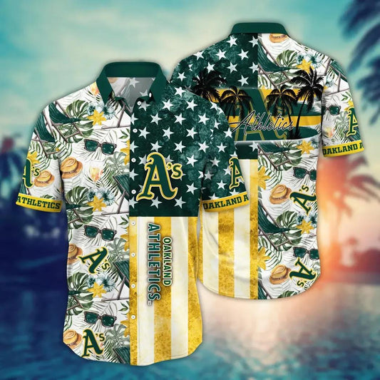 Oakland Athletics MLB Flower Aloha Hawaiian Shirt 10, MLB Hawaiian Shirt Moonbestprint