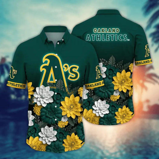 Oakland Athletics MLB Flower Aloha Hawaiian Shirt 14, MLB Hawaiian Shirt Moonbestprint