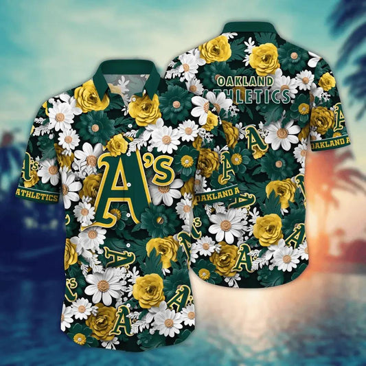Oakland Athletics MLB Flower Aloha Hawaiian Shirt 15, MLB Hawaiian Shirt Moonbestprint