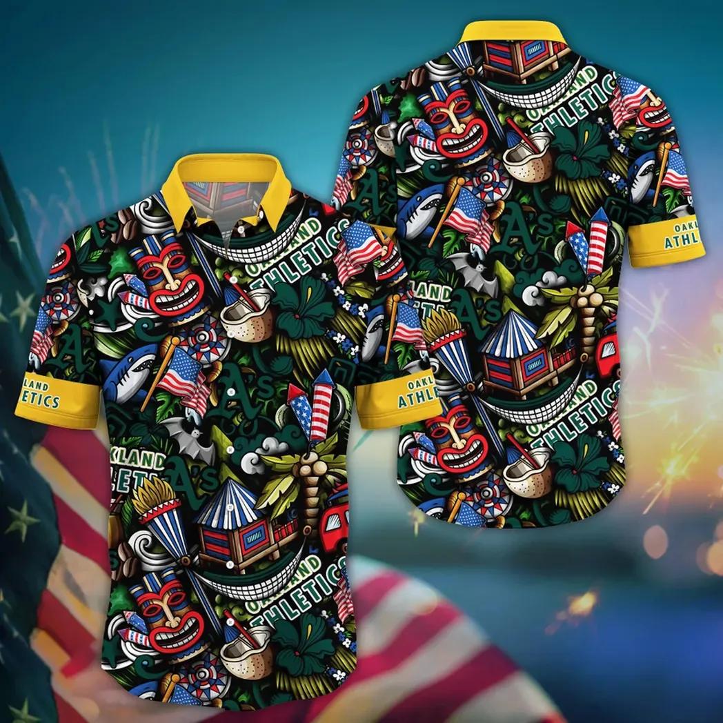 Oakland Athletics MLB Flower Aloha Hawaiian Shirt 19, MLB Hawaiian Shirt Moonbestprint