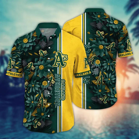 Oakland Athletics MLB Flower Aloha Hawaiian Shirt 4, MLB Hawaiian Shirt Moonbestprint