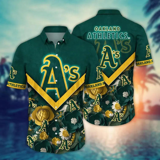 Oakland Athletics MLB Flower Aloha Hawaiian Shirt 5, MLB Hawaiian Shirt Moonbestprint