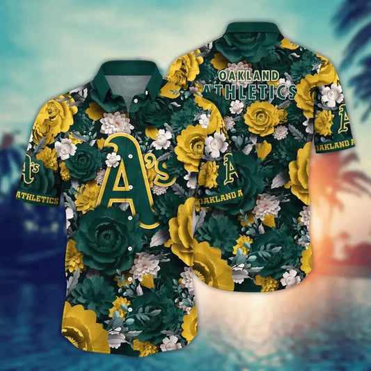 Oakland Athletics MLB Flower Aloha Hawaiian Shirt 7, MLB Hawaiian Shirt Moonbestprint